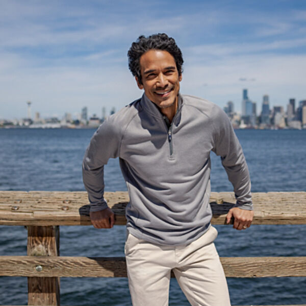 Cutter & Buck Peshastin Eco Fleece Recycled Mens Half Zip Pullover Thumbnail