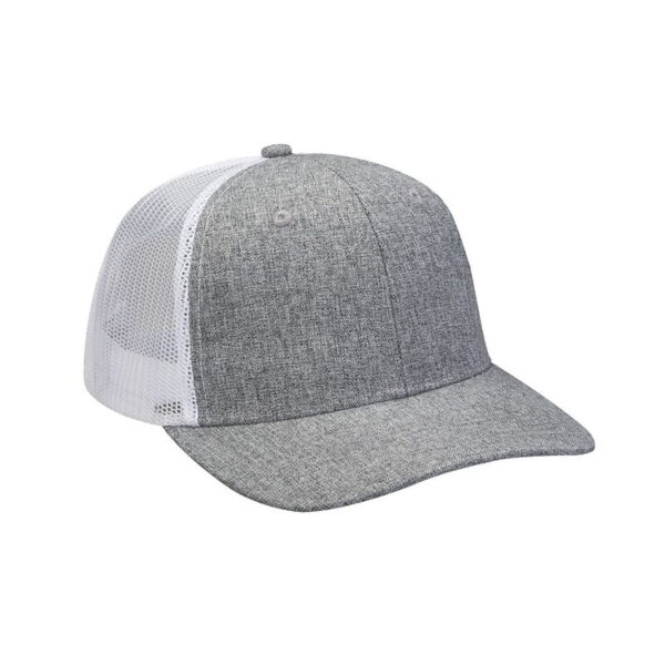 Heather Woven/Soft Mesh Trucker Style Cap Thumbnail