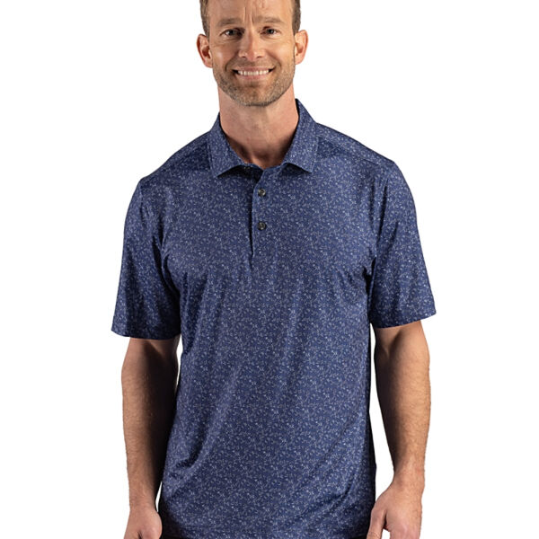 Cutter & Buck Pike Recycled Fern Print Mens Big & Tall Polo Thumbnail
