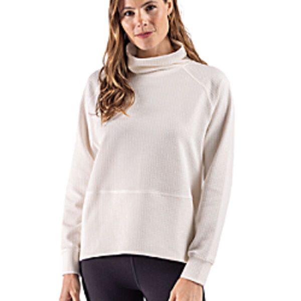 Cutter & Buck Drift Epic Confidence Recycled Textured Knit Womens High Neck Pullover Thumbnail