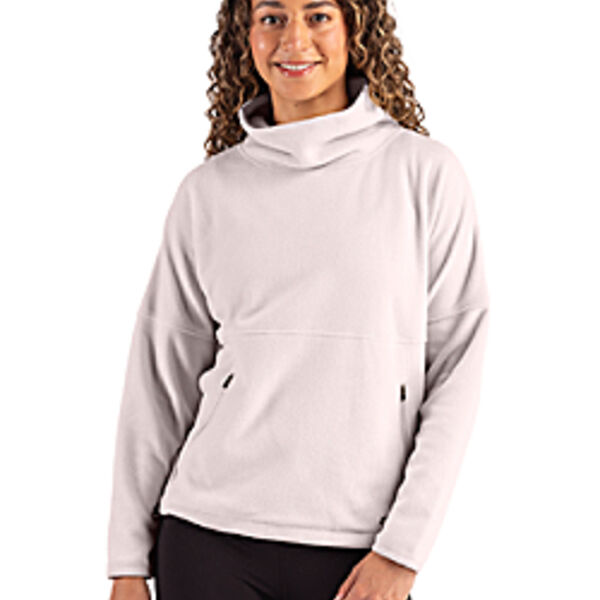 Cutter & Buck Woodland Epic Versatility Recycled Fleece Womens Funnel Neck Pullover Jacket Thumbnail