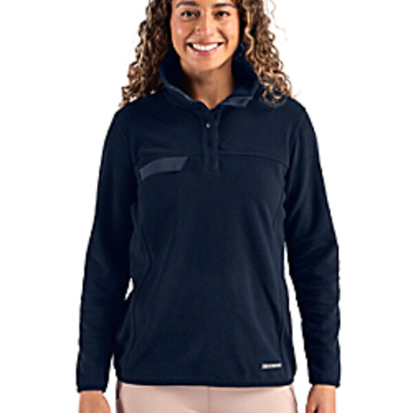 Cutter & Buck Woodland Epic Versatility Recycled Fleece Womens Snap Pullover Thumbnail