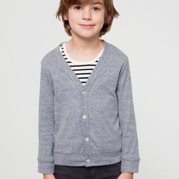 BR100 Toddler Tri-Blend Rib Cardigan Thumbnail