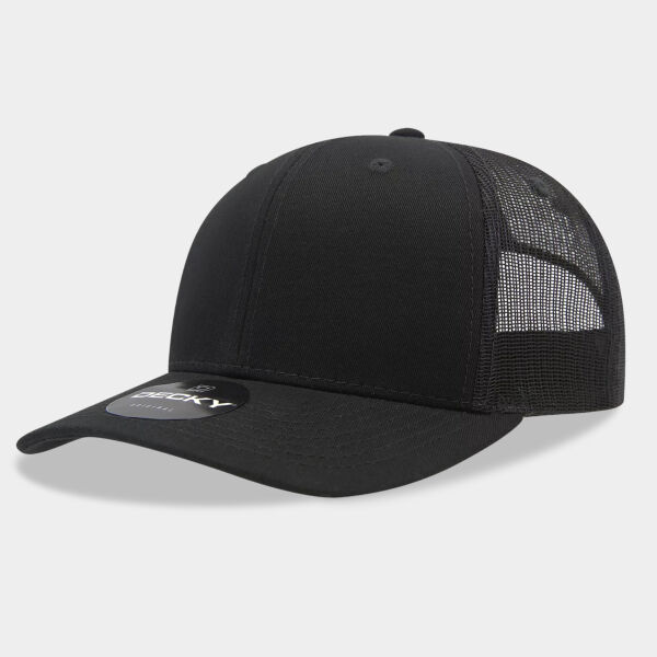 6 Panel Mid Profile Structured Cotton/Poly Blend Trucker Thumbnail